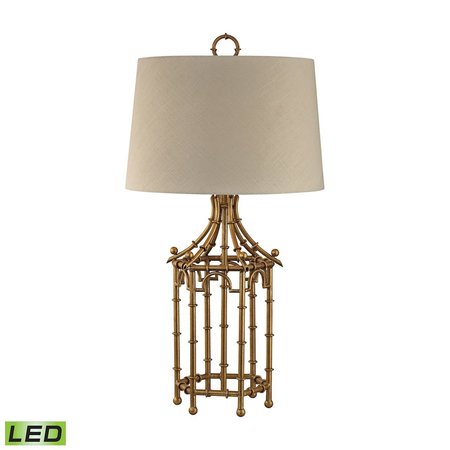 ELK HOME Bamboo Birdcage 32.25'' High 1-Light Table Lamp - Gold Leaf D2864-LED
